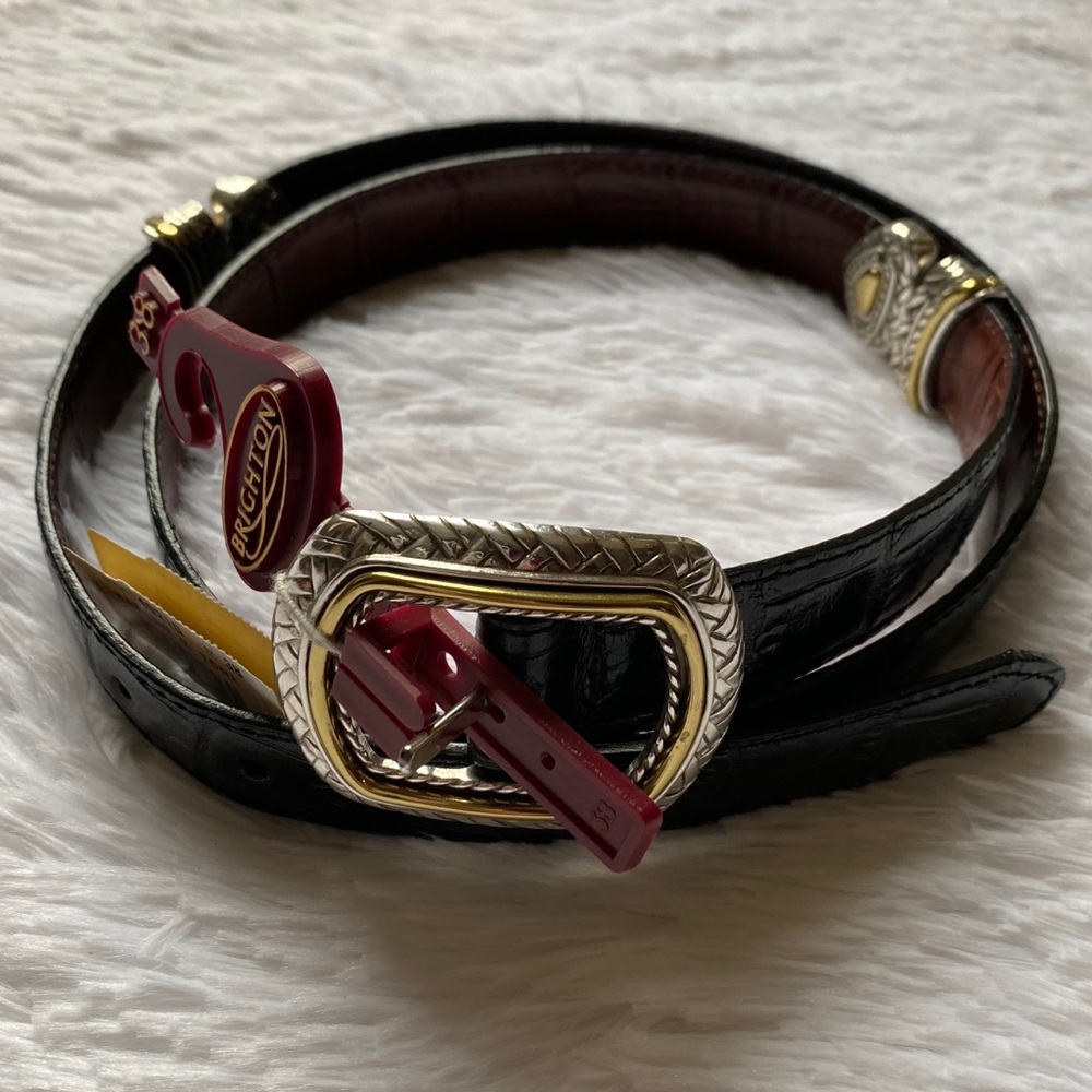 Brighton Marcus Two Tone Leather Belt